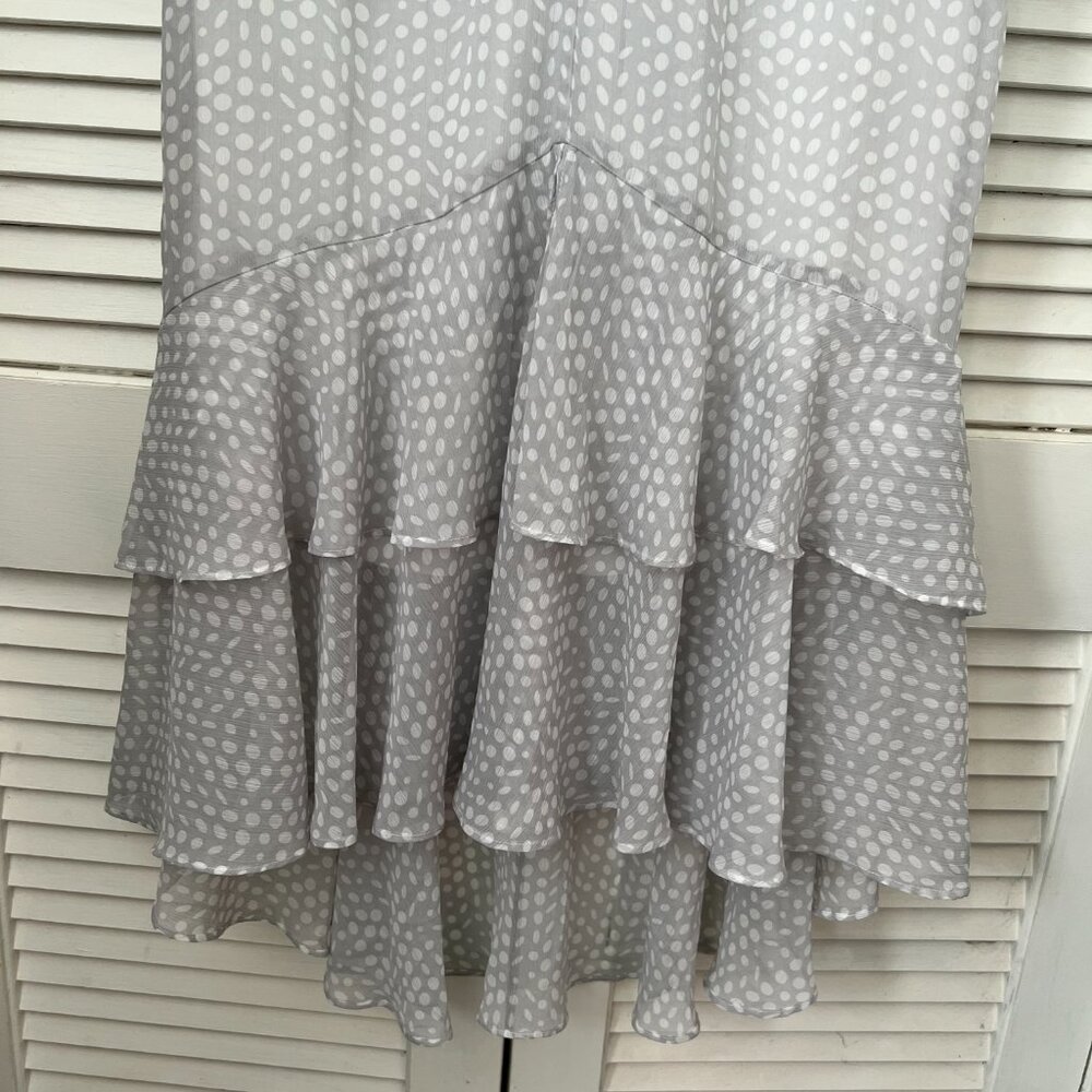 Tommy Hilfiger Gray Polka Dot Maxi Dress - Picture 6 of 6